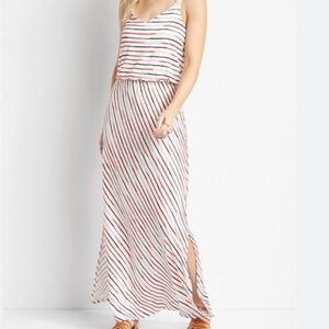 Maurices Americana Stripe Macrame Maxi Dress. Size M